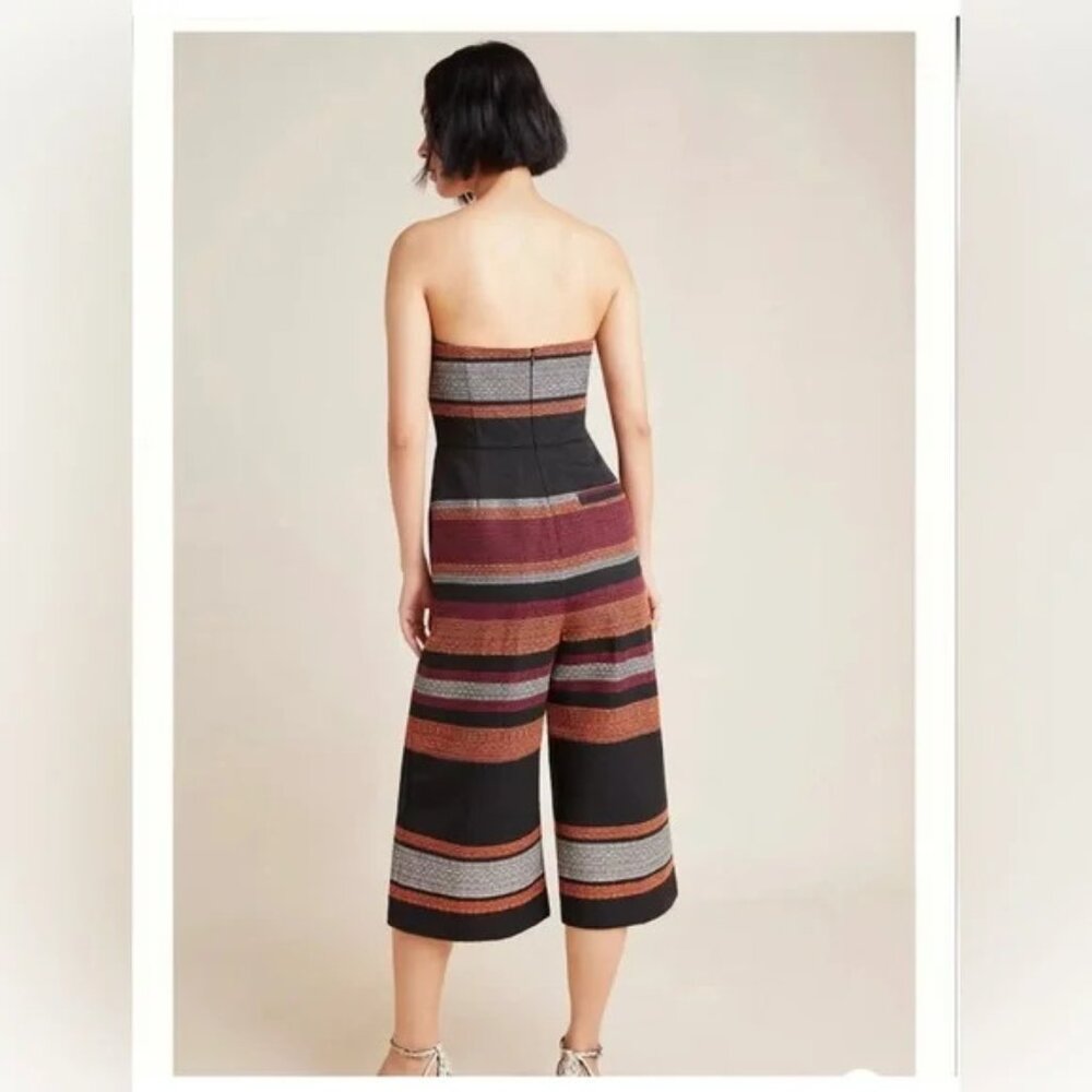 Anthropologie Corey Lynn Calter Nina Wide Leg Strapless Striped Jumpsuit. SZ 6P - Picture 2 of 5
